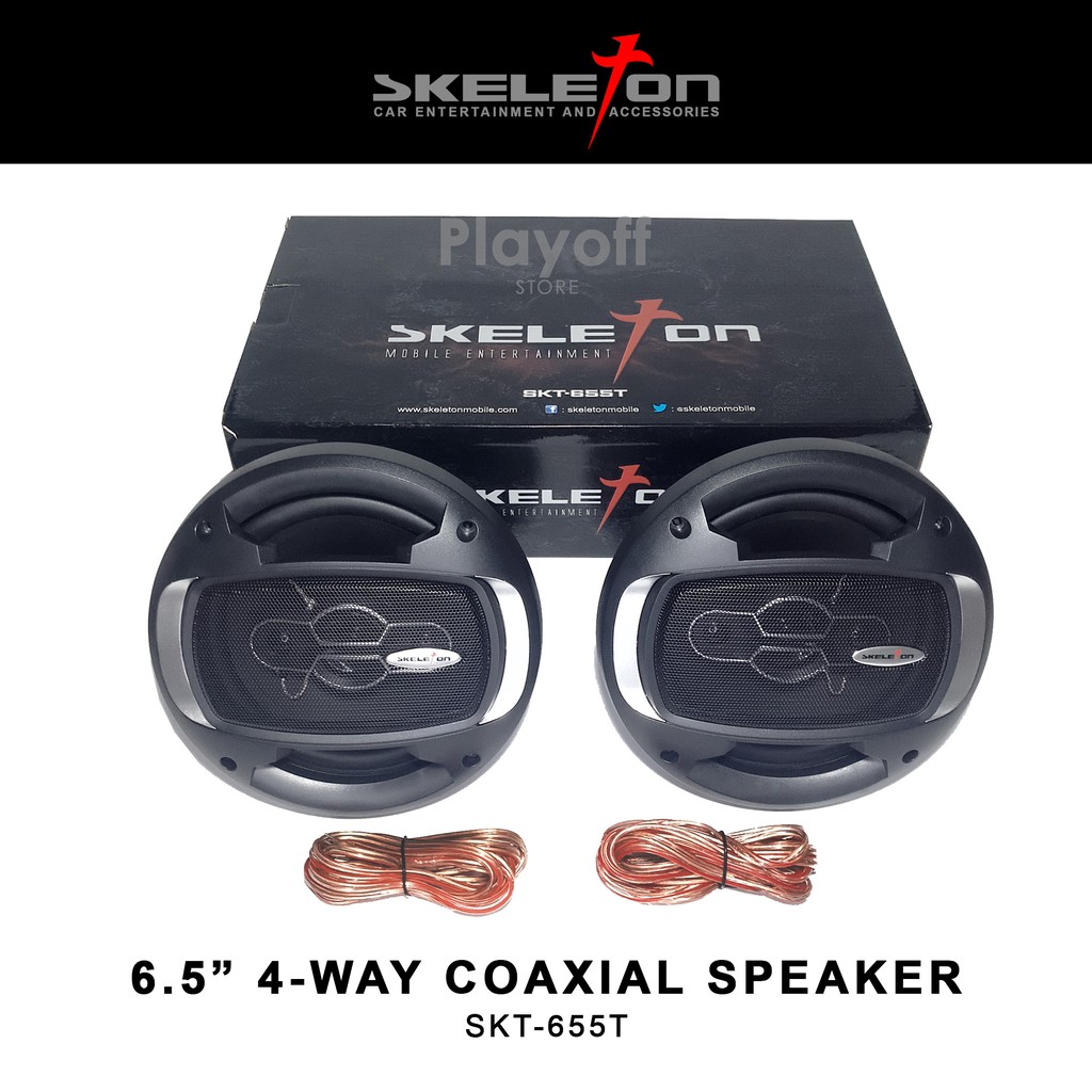 Skeleton Speaker Coaxial 6,5 Inch Audio Mobil 4 Way SKT 655T