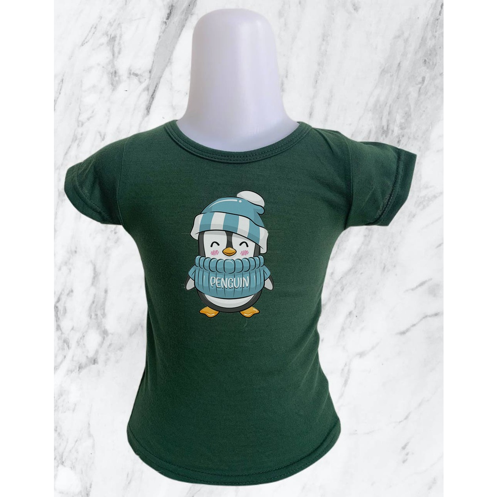 Baju Anak Laki Laki Perempuan Penguin / Baju Distro Anak Unisex Usia 1 - 6 Tahun | baju anak perempuan laki laki / kaos anak cewek cowok Cute Penguin