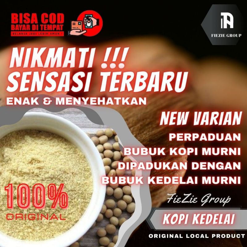 

Kopi kedelai Robusta Lokal Original Bubuk halus hitam pahit asli tanpa bahan pengawet.