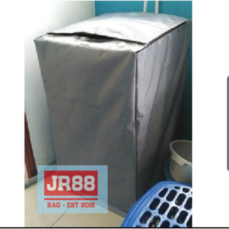 sarung mesin cuci Top loading 1 tabung (bukaan atas) & fron loading bukaan depan-abu abu