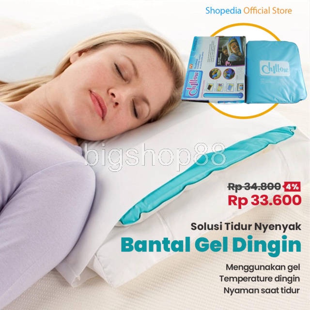 bigshop88 - Chillow Bantal Dingin Gel Solusi Tidur Nyenyak Cool Pillow