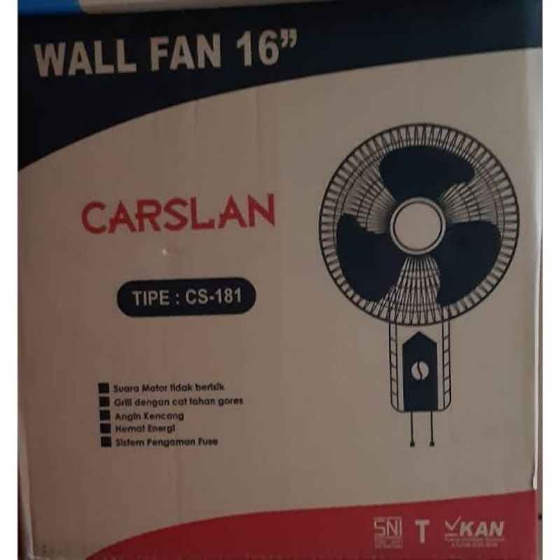 Carslan Kipas Angin Dinding 16 Inch / Wall Fan 16&quot; CS-181 / CS-188