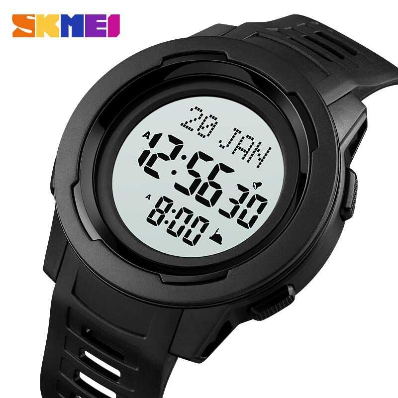 SKMEI Jam Tangan Digital Pria Muslim Qibla - 1729