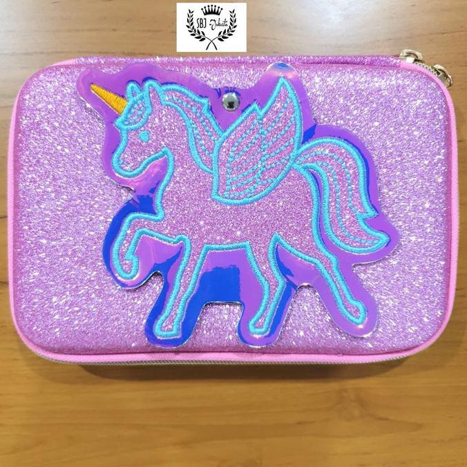 

TEMPAT PENSIL SMIGGLE LOOKALIKE EVA HARDCASE UNICORN GLITTER DGN KACA - UNICORN GLITTER