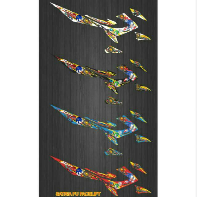 STRIPING STIKER LIST VARIASI SATRIA FU 2013 2014 FACELIFT GRAFIS SONIC