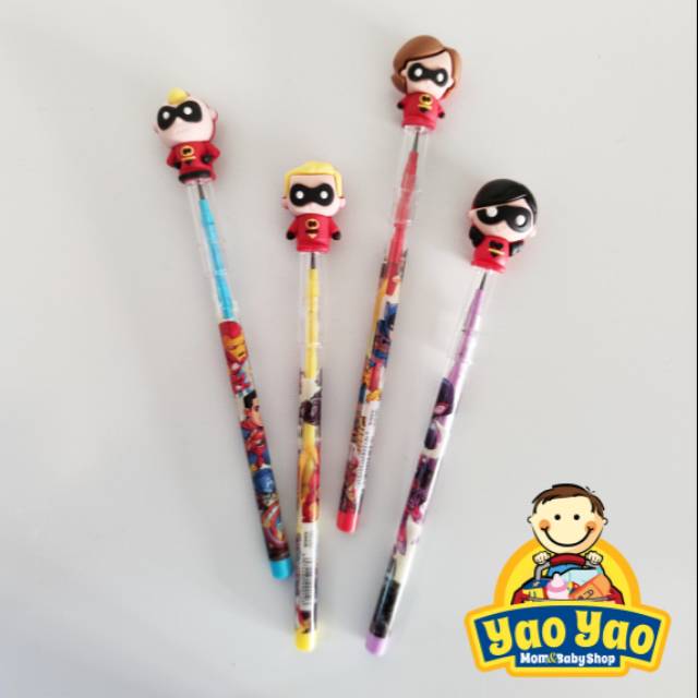 

Pensil cabut susun sambung karakter the incredible @tokoyaoyao