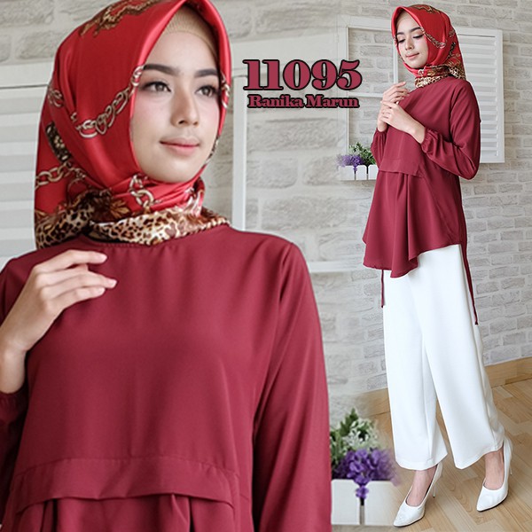 Baju Atasan Blouse Muslim Wanita Formal Kuliah RANIKA BLOUSE FORMAL