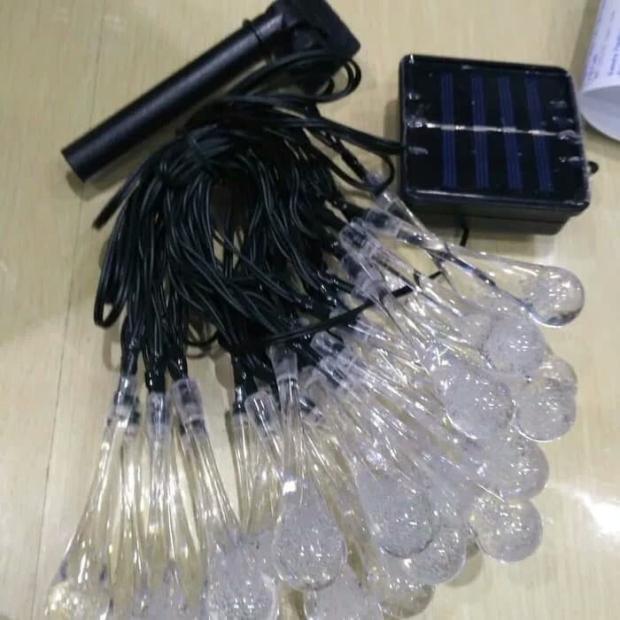 Lampu Hias Outdoor Solar Panel Raindrop-Lampu Dekorasi Tenaga Surya