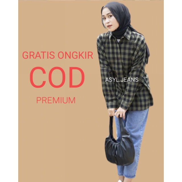 KEMEJA FLANEL WANITA HEM PRIA WANITA LENGAN PANJANG ATASAN WANITA KEMEJA FLANEL PANJANG PRIA