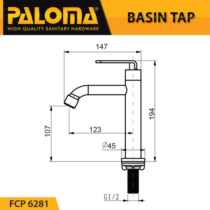 Tap PALOMA FCP 6281 Keran Kran Air Dingin Wastafel Sink