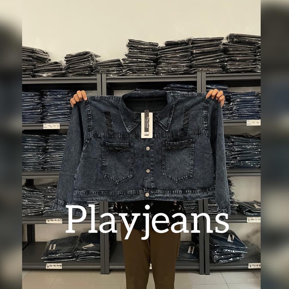 Play Jeans Denim jackets Jeans Crop Big Size Jacket Jeans Crop Jumbo