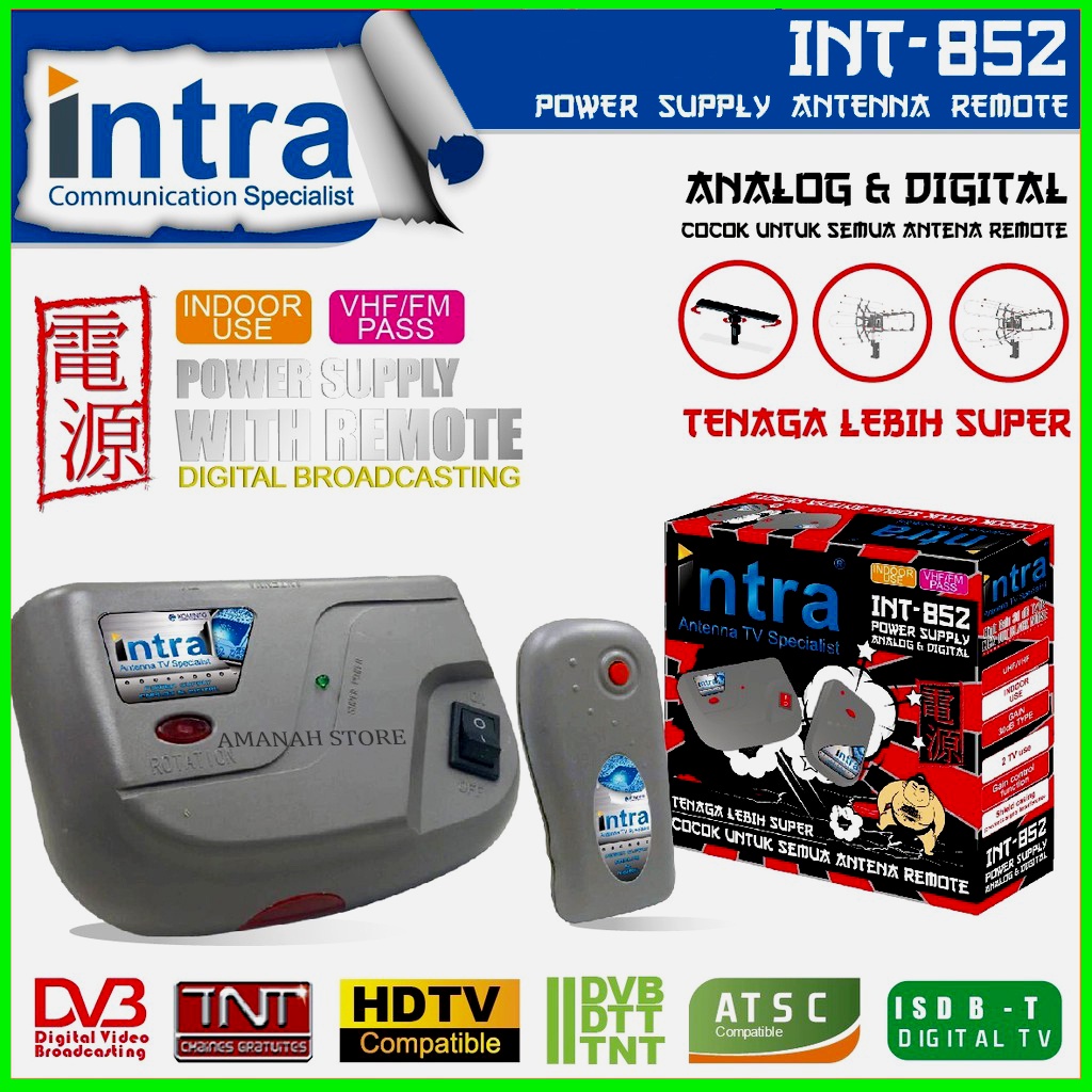 INTRA Booster Antena TV Remote-Int 852 penguat sinyal tv