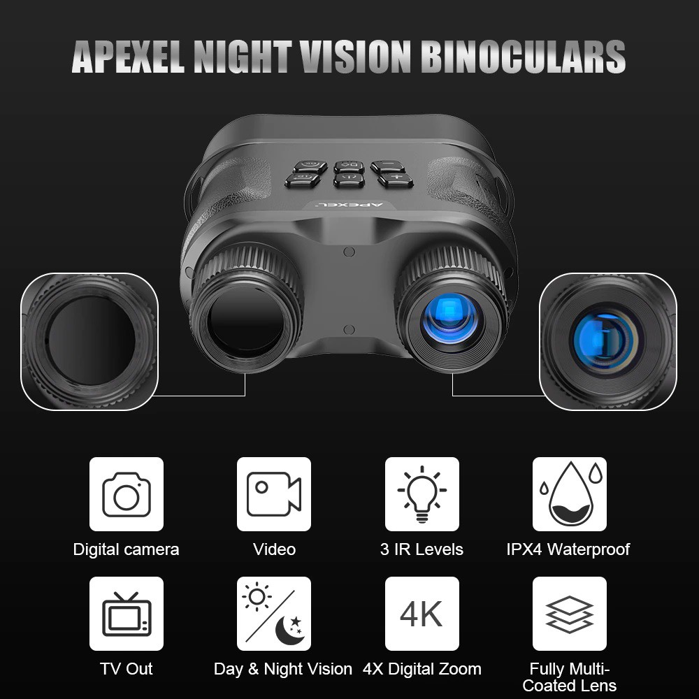 AKN88 - APEXEL APL-NV001 Teropong Binocular Night Vision 8x Zoom