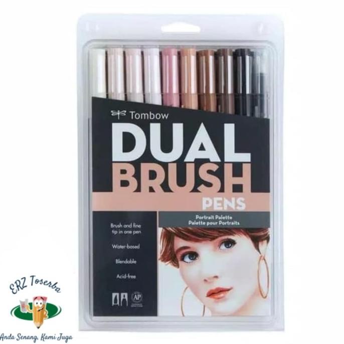 

(BISA COD) Tombow ABT Dual Brush Pen Color Set 10 Potrait Palette, Brushpen. EKSLUSIF Kode 968