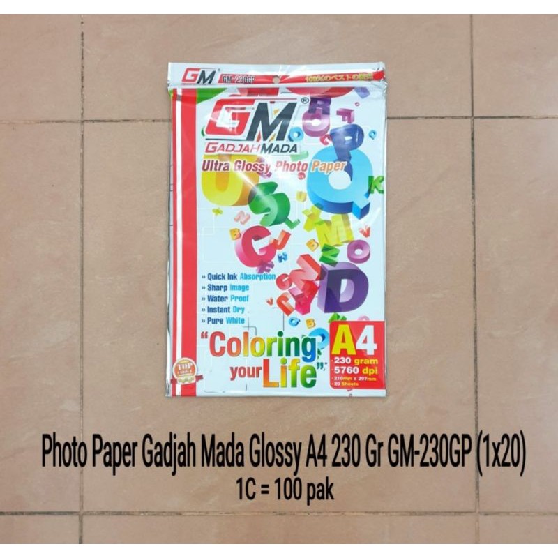 

Kertas Photo Paper Gadjahmada A4 230gr