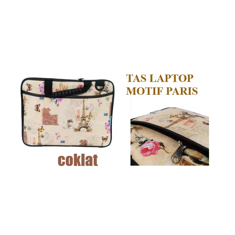 Trend-2in1 Tas Laptop Notebook Creative MOTIF PARIS Plus PROTEKTOR KEYBOARD 11.6&quot;