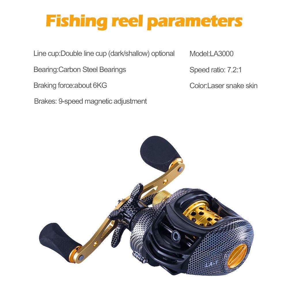 TOP Laser Lure Wheel Metal Kiri /Kanan Memancing Perlengkapan Memancing Reel Pancing