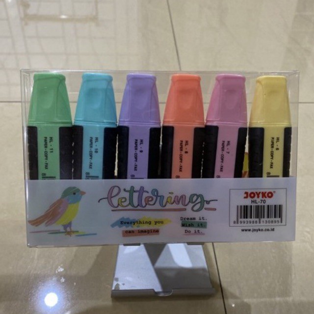 

H7Y Highlighter Pastel Color Set isi 6 HL-70 Joyko