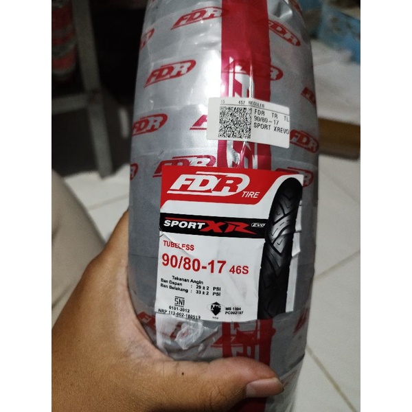 Ban FDR Sport XR Evo 90/80-17 - Ban Depan FDR Vixon New Tubles/Ban Depan Motor MX King/Ban Depan Sep