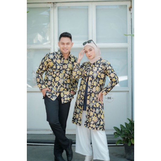 BATIK COUPLE ATASAN MODERN KANCING DEPAN ABISATYA ||ATASAN KERJA|| (M-L-XL-XXL-XXXL-4L)