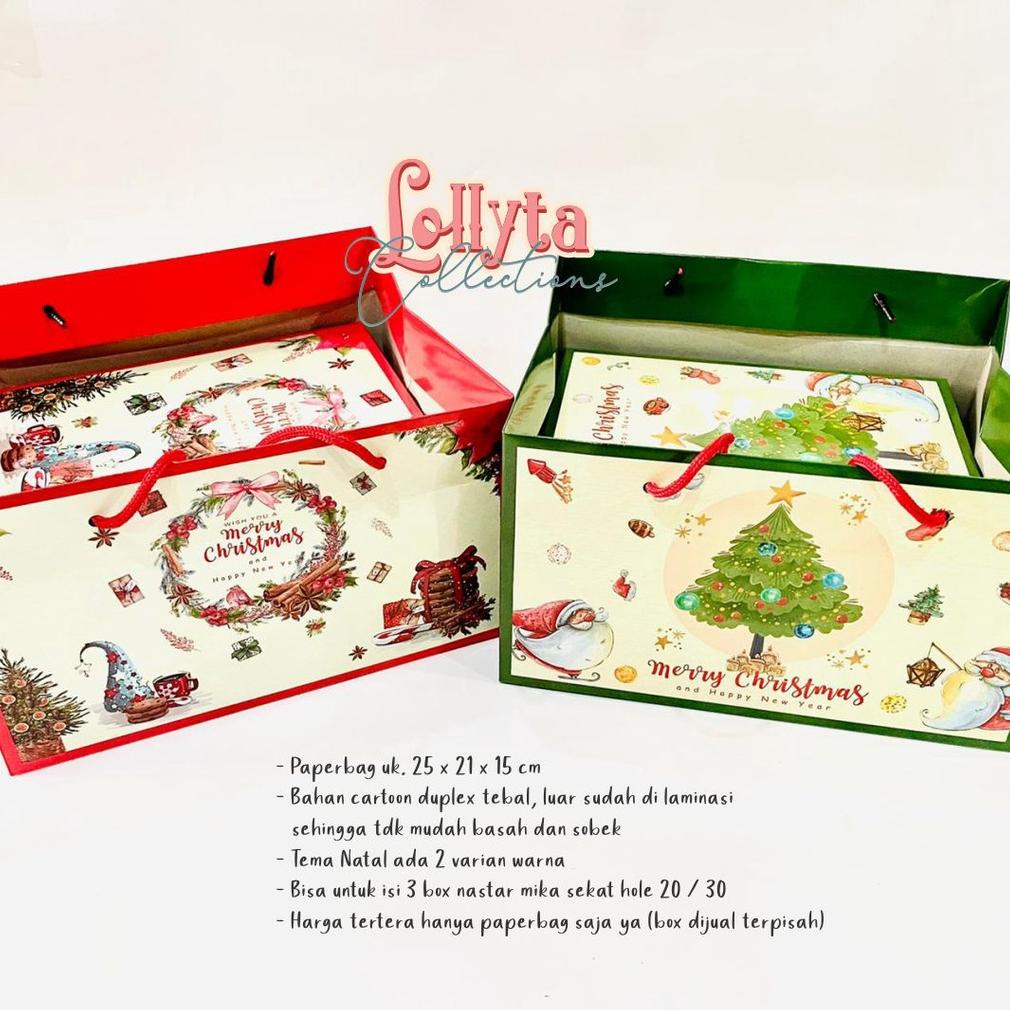 

PAPERBAG NASTAR TEMA NATAL UKURAN 25 X 21 X 15 CM CICIGUDANG