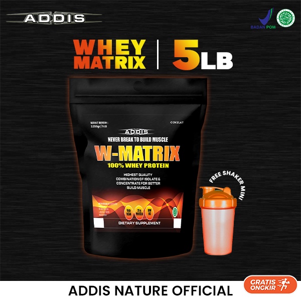 ADDIS WHEY PROTEIN 5 LBS BPOM HALAL MUI BXN EVOWHEY, FREE SHAKER