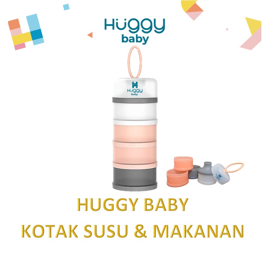 Huggy Baby MS001 Kotak Wadah Dispenser Susu Bubuk &amp; Makanan Tingkat