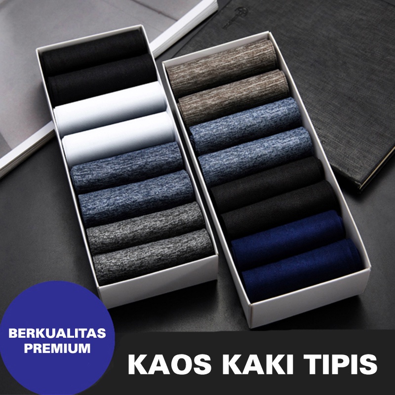 Kaos Kaki Pria Dewasa Model Panjang Polos Fashion Kantoran Bahan Silk Cotton kualitas premium KLi