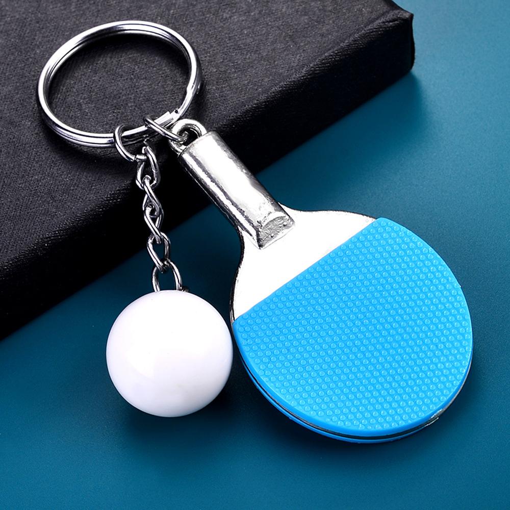 Souvenir Gantungan Kunci Tenis Meja Agustinina Untuk Cowok Bowling Badminton 7warna Bola Tenis Sports Keyring