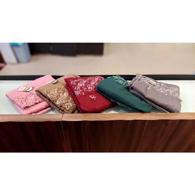 Mukena Al zahra Atas bAwah/ PAGATAN Bordir Az warna DWS