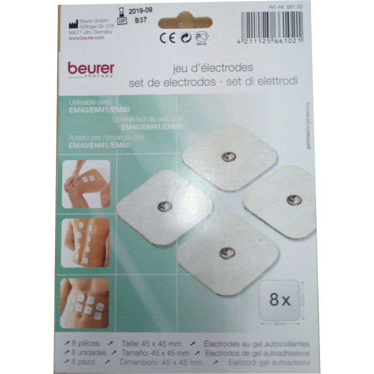 Electrode Set atau Pad untuk Beurer EM 41/ EM 49/ EM 80 ( 1 Box Isi 8Pcs )