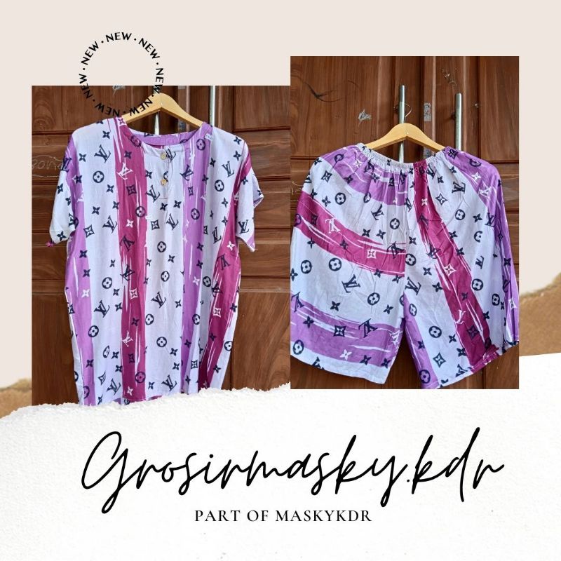 Setelan Lv Jumbo//katun rayon