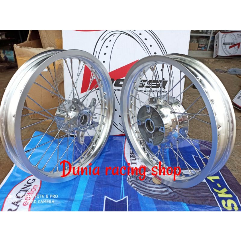 Paketan Velg Pelek Sonic 150 Supra GTR 150 depan belakang Velg Rossi Tromol depan belakang jari jari TDR