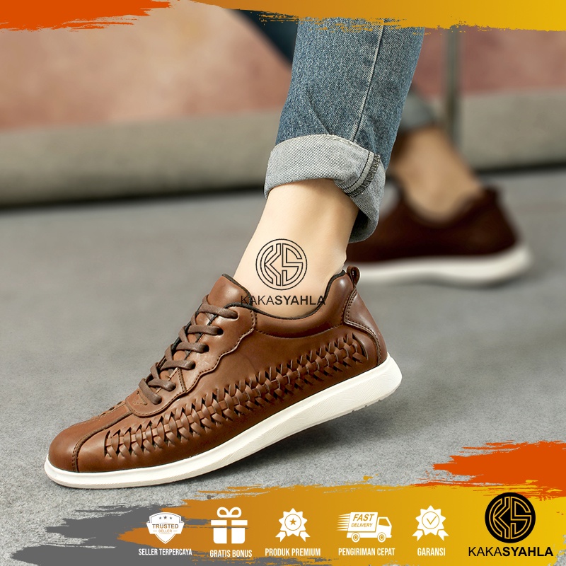 KS x GDALF - Sepatu Sneakers Kulit Pria Kualitas Premium Produk Lokal Pakalolo Cewek Cowok Kasual Uk