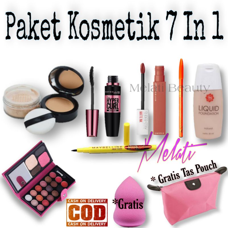 Paket Kosmetik 7 In 1 / Paket Kosmetik / Make Up Set Kecantikan / Kosmetik / Kecantikan Wanita / Kecantikan / Paket Kosmetik Murah