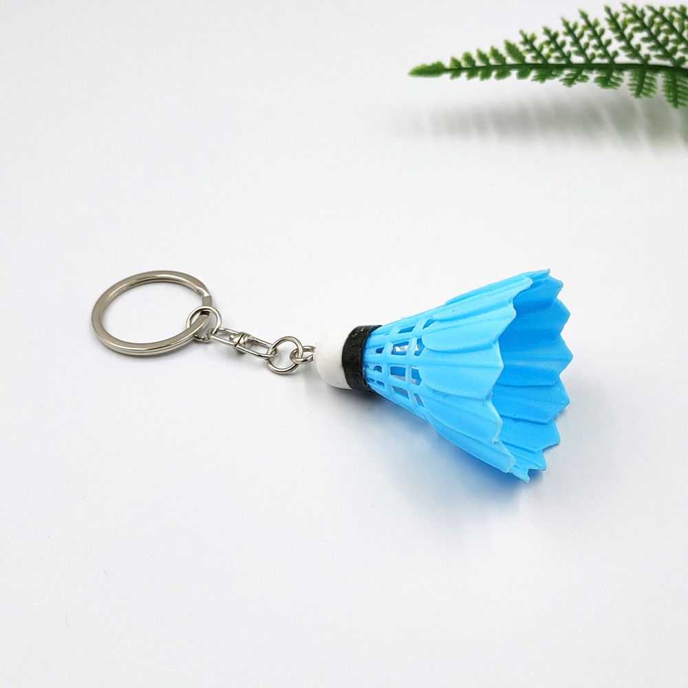 QUINTON Men Women Mini Badminton Club Gifts Car Key Holder Badminton Keychain Creative Bag Pendant Colorful Sports Key Chain Jewelry PVC Shuttlecock Key Chains/Multicolor