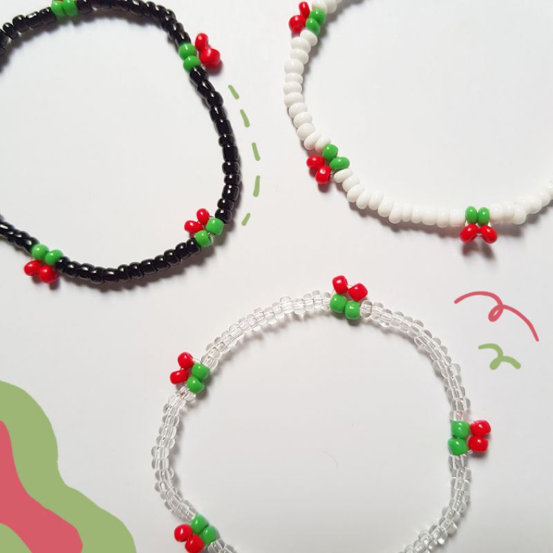 gelang cherry / cherry bracelet / gelang korea / gelang ceri (cherry)