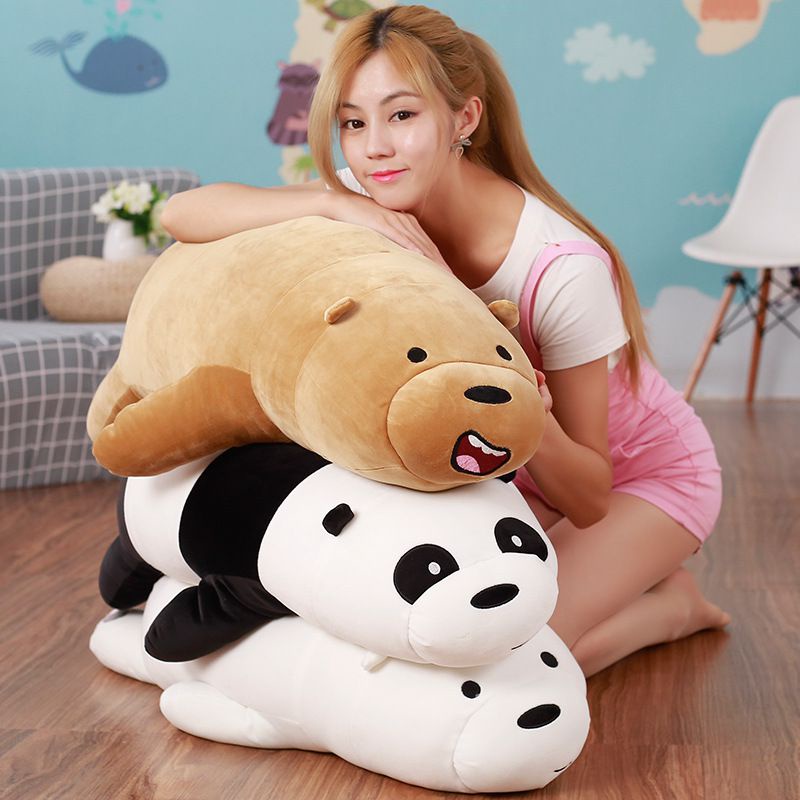 Bare We Bears Bantal Kartun Beruang Grizzly Bear Panda Boneka Lembut Plush Boneka Mainan