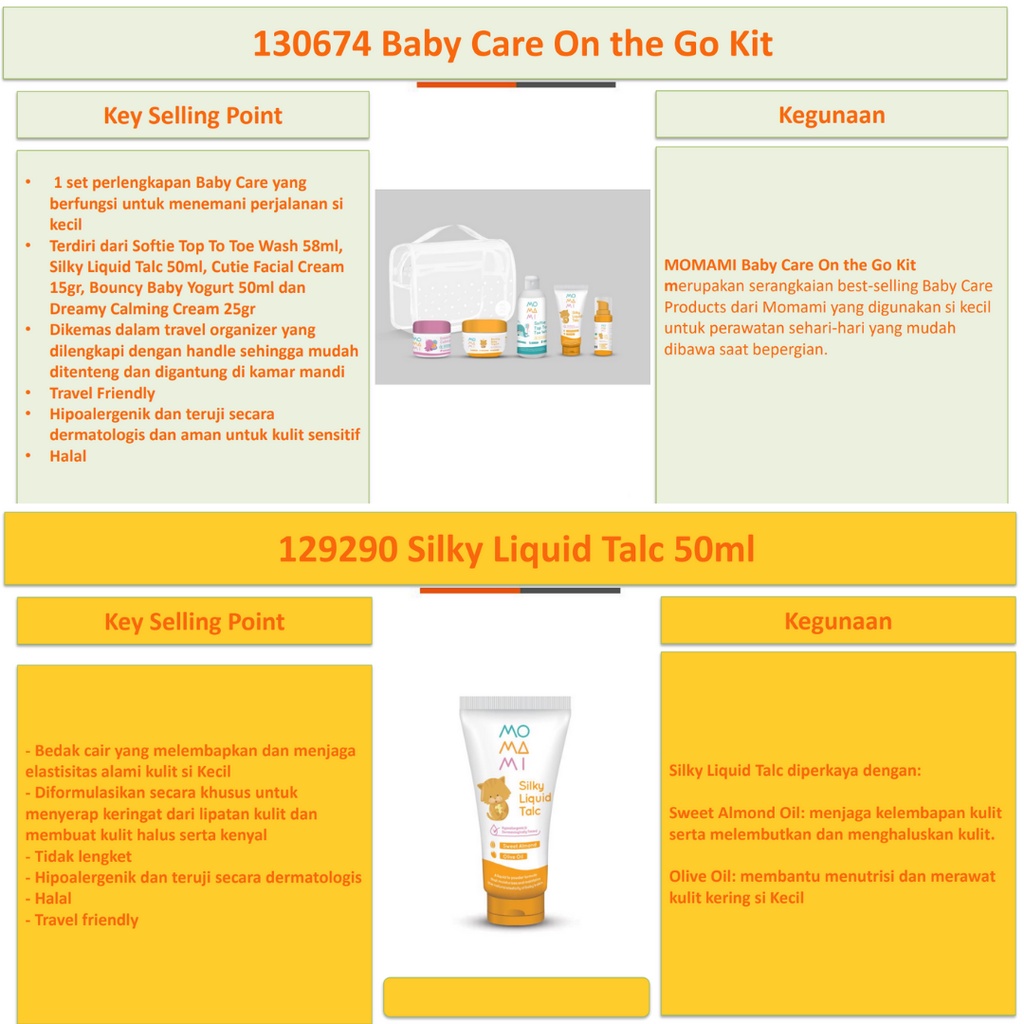 Momami Baby Care On The Go Kit - Perlengkapan Perawatan Bayi