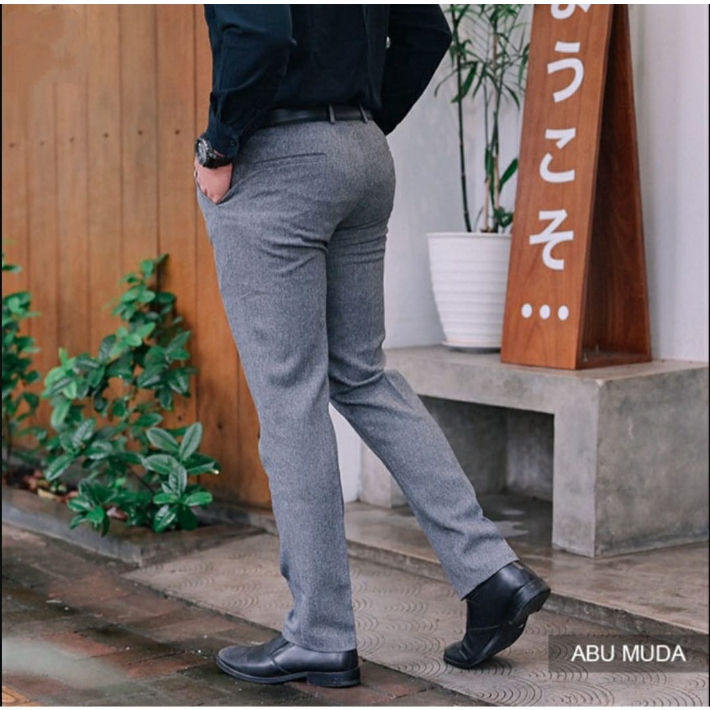 Black Deep | Celana Bahan Formal Pria Slimfit