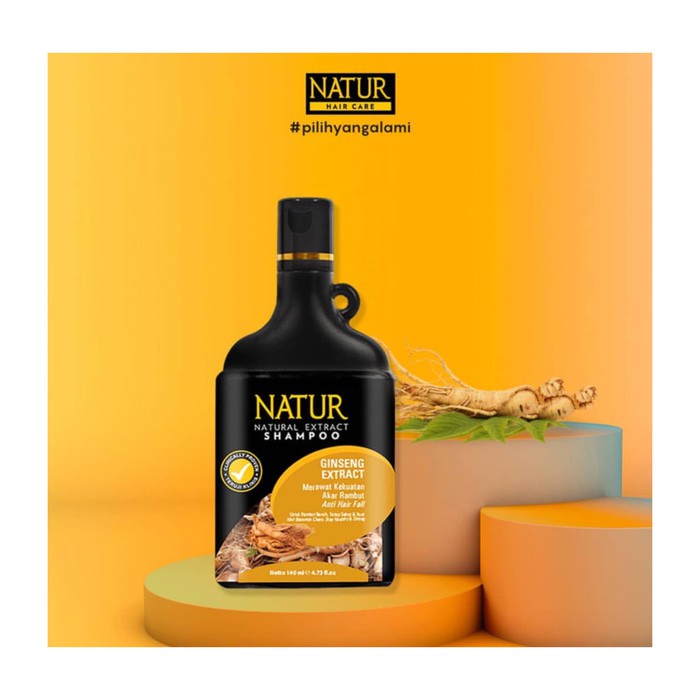 NATURE / NATUR SHAMPOO / SAMPO 80ML / 140ML UNTUK KERAMAS RAMBUT