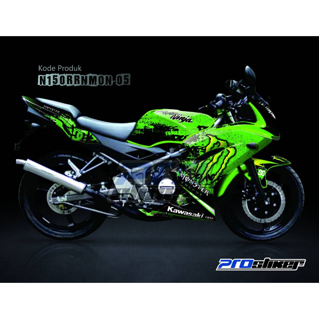 Jual Striping Modif Ninja 150 Rr New Motif Monster Energy Prostiker Semua Siap Kirim Shopee Indonesia