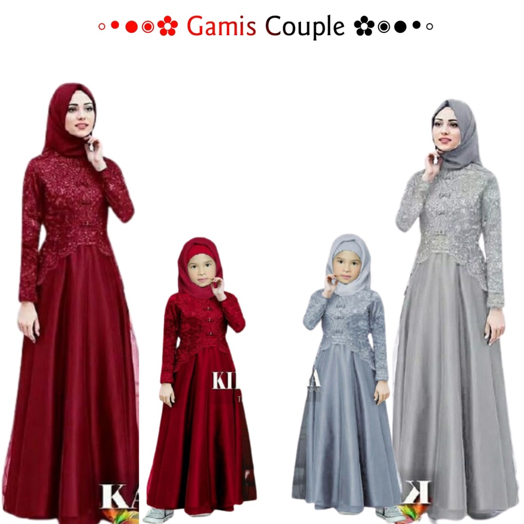 Gamis Couple Gamis Brukat Gamis Kebaya Gamis Brukat Dewasa Dan Anak Gamis Motif Brukat Gamis COUPLE