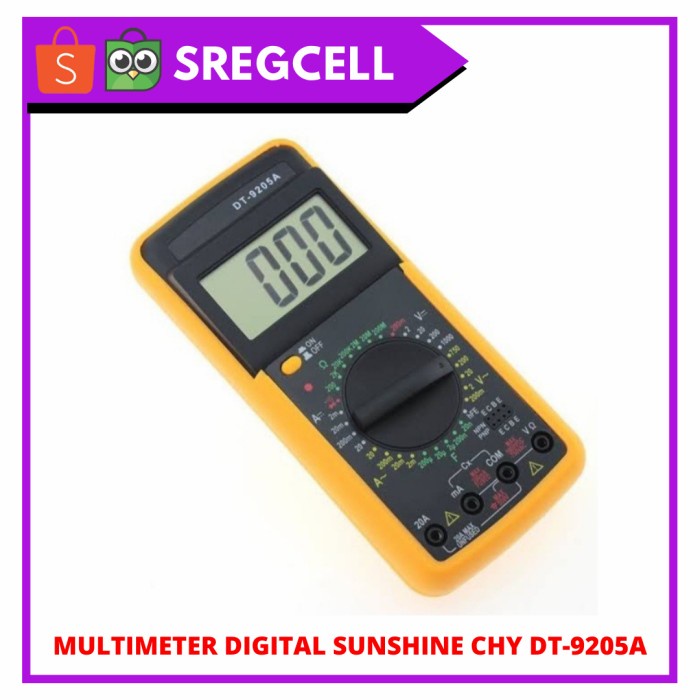 TOOLS MULTITESTER DIGITAL SUNSHINE CHY DT-9205A