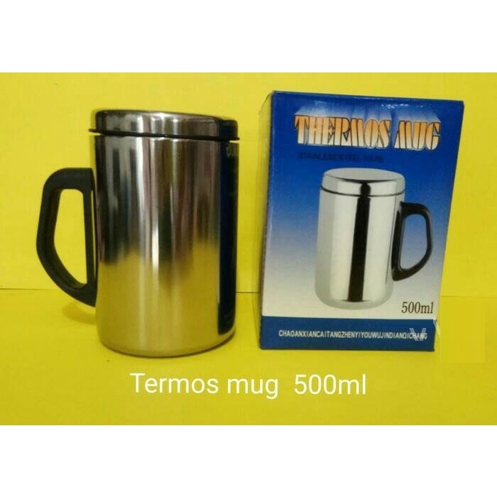 【COD+dalam stok+Pengiriman Cepat】Thermos Mug Termos Cangkir  Gelas Minum Air Panas Dingin Stainless /Fungsi Thermos Tetap Menahan Panas Minuman Anda 350/500ML