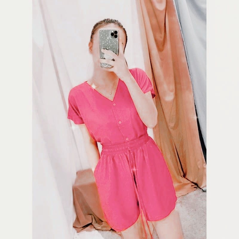 PIYAMA | SETELAN WANITA  | BABYDOLL | BAJU TIDUR WANITA | PIYAMA WANITA | PIYAMA PENDEK-Ungu