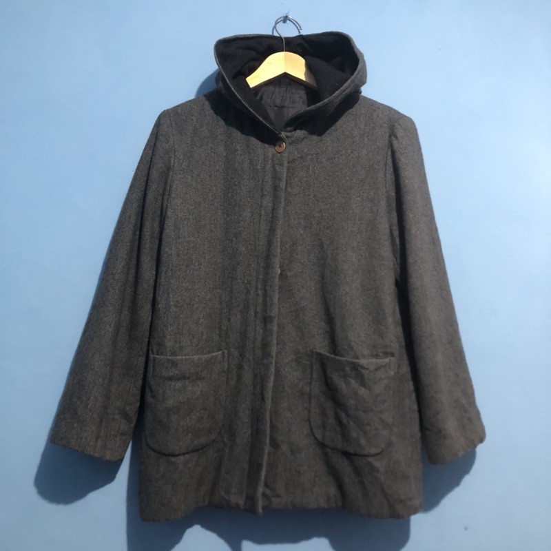 coat wool hoodie