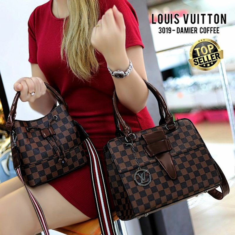 Louis Vuitton 3019#19 handbag wanita tas kantor cewek import