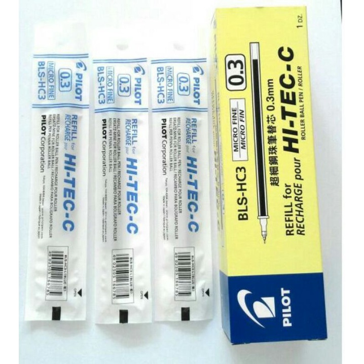 

Refill isi Bolpen pulpen Hi-tech 0, 3 pilot original asli