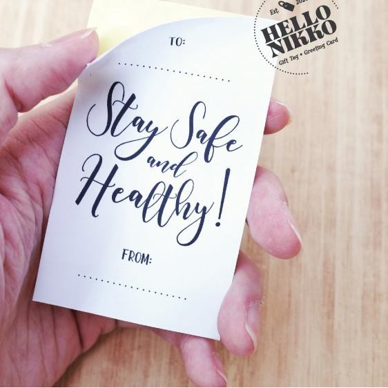 

♗ Stay safe sticker label pengiriman makanan minuman hadiah parcel gift ✧